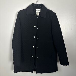 White Stag Quilted Black Long Coat Womens Small 4/6